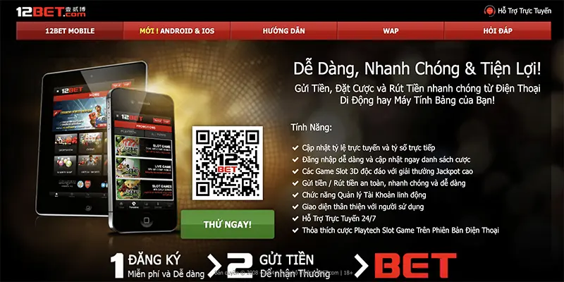 12bet ứng dụng di động đồng bộ hóa trải nghiệm đa nền tảng